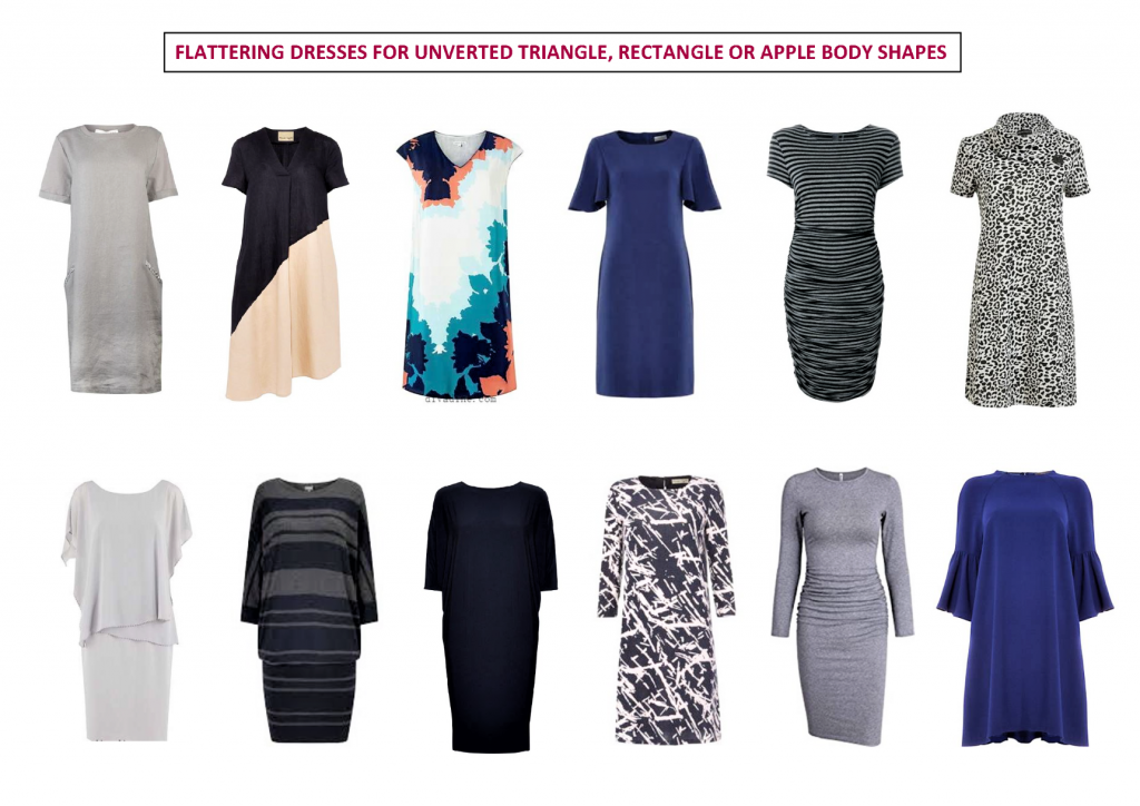 FLATTERING DRESSES FOR INVERTED TRIANGLE, RECTANGLE OR APPLE BODY ...