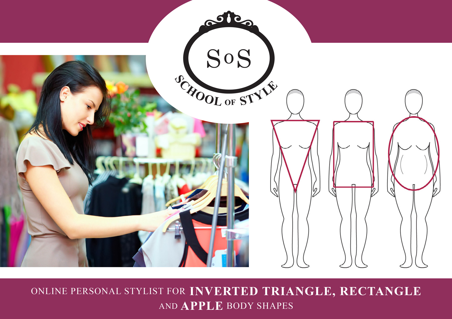 How to dress for Inverted Triangle, Rectangle and Apple Body Shapes. -  School of Style